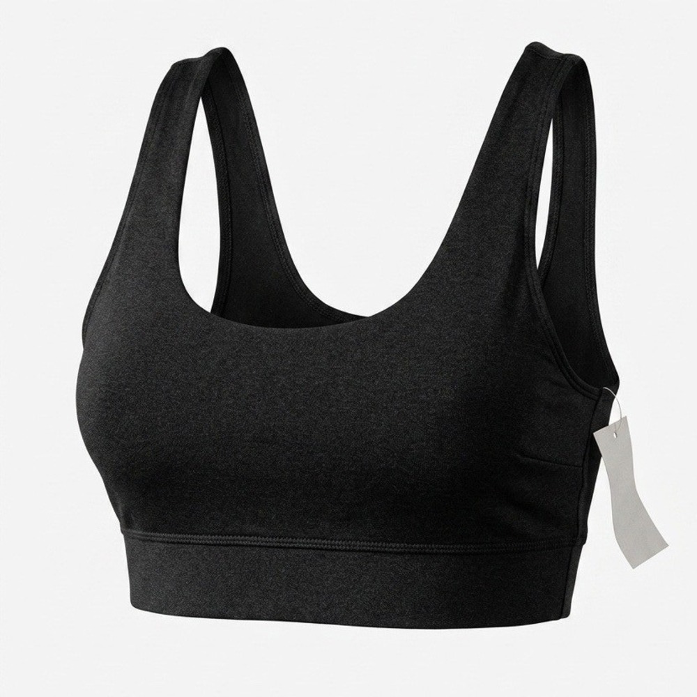 Jenni Intimates Women Black Scoop Neck Sports Bralette Medium 100139253 NWT